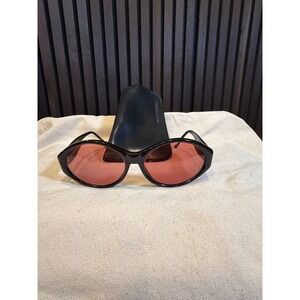 Vintage Liz Claiborne Oval Wrap -FRAME ONLY - Black Sunglasses 11940
